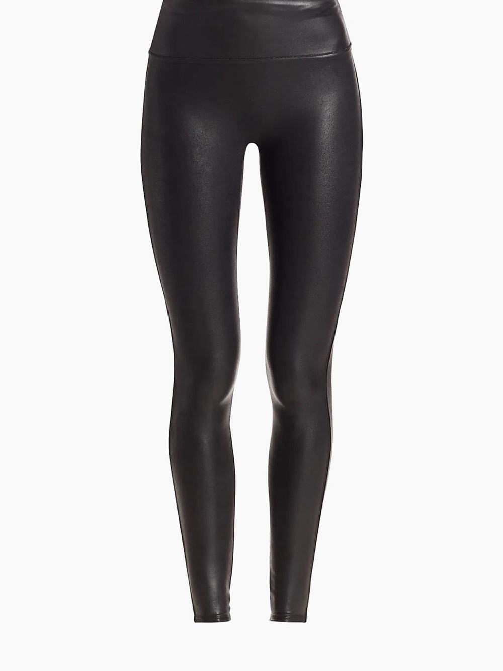 SPANX Black Faux-Leather Leggings